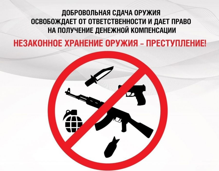 Добровольная сдача оружия и боеприпасов Добровольная сдача оружия и боеприпасов