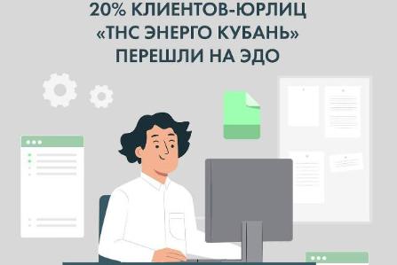 20% бизнес-клиентов «ТНС энерго Кубань» перешли на электронный документооборот