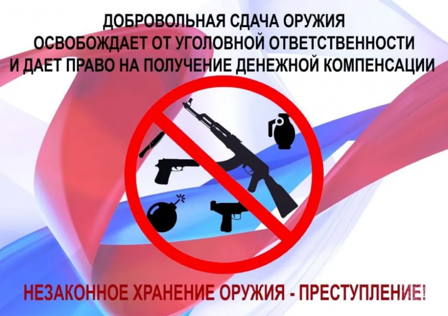 Добровольная сдача оружия и боеприпасов Добровольная сдача оружия и боеприпасов