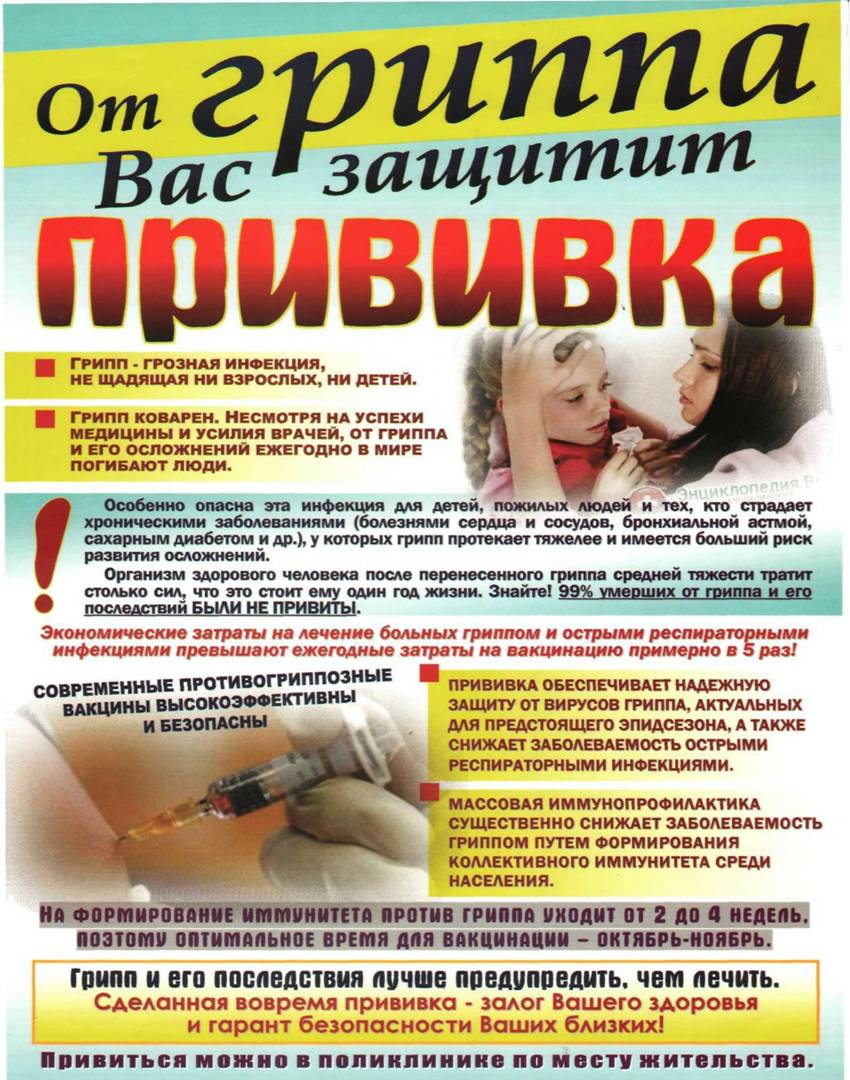 ВАКЦИНАЦИЯ против гриппа 