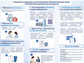 Что делать гражданину, если в результате теерористической атаки причинен вред здоровью или имуществу 