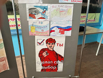 В МБОУ СОШ №6 им.Л.Д.Телицына прошел конкурс рисунков и плакатов «Я-юный избиратель!»