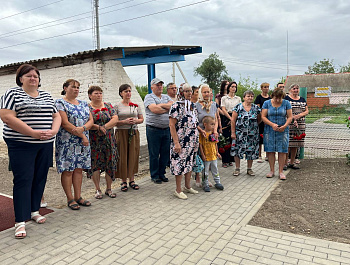  Памятное мероприятие, посвященное установке пилонов участникам СВО, прошло в хуторе Ясени. 