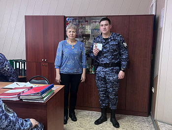 Награждение знаками отличия ВФСК ГТО сотрудников ФГКУ «УВО ВНГ России по Краснодарскому краю» филиала Староминского района