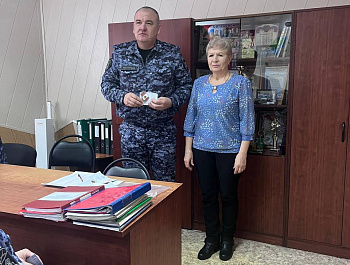 Награждение знаками отличия ВФСК ГТО сотрудников ФГКУ «УВО ВНГ России по Краснодарскому краю» филиала Староминского района